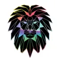 Produktbild: Polygon Löwe Hologramm Aufkleber Folie Sticker Tiere Effekt Abstrakt R117