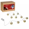 Produktbild: LED-Lichterkette Kugelgirlande in Gold, warmweiss