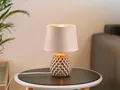 Produktbild: Kleine LED Nachttischlampe, Fensterlampe Fensterbank & Kommode mit Stoffschirm