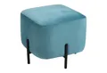 Produktbild: HOMCOM Fußhocker Fußstütze gepolstert (Fußbank, 11 St., Sitzhocker), Türkis 44,5 x 44,5 x 41,5 cm