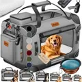 Produktbild: LOVPET® Hundebox Hundetransportbox faltbar Inkl.Hundenapf Transporttasche Hundetasche Transportbox für Haustiere Hunde und Katzen