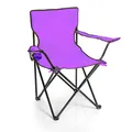 Produktbild: BigDean Faltstuhl LILA Campingstuhl Anglerstuhl mit Getränkehalter & Tragetasche - Anglersessel klappbar - Klappstuhl Gartenstuhl Faltstuhl Relaxsessel Angelsessel faltbar