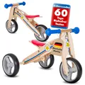 Produktbild: BIKESTAR Mini Kinder Laufrad Holz Lauflernrad mit DREI Rädern für Jungen und Mädchen ab 1 – 1,5 Jahre | 2 in 1 Kinderlaufrad | Kleiner Sheriff | Risikofrei Testen
