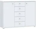 Produktbild: FORTE Kommode Tempra, Kommode, 2 Türen, 5 Schubkästen, viel Stauraum, Breite 108,8 cm