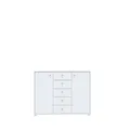 Produktbild: Kommode TEMPRA 2, Weiß, 109x86x35 cm, 2 Türen, 5 Schubladen
