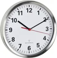 Produktbild: TFA Dostmann 60.3529.02 Funk Wanduhr 22cm x 4.5cm Aluminium Leisegang-Uhrwerk, Energiesparfunktion