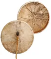 Produktbild: Shamandrum Ø 50 cm Rahmentrommel Rund Rinderhaut - im MYSEVENDO Set - Shaman Drum inkl. Stick