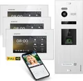 Produktbild: HD Video Türsprechanlage mit Fingerprint RFID und Smartphone App für 1 Familienhaus, 3x Monitore, Balter EVO HD Fingerprint