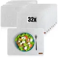 Produktbild: 32x Platzset abwischbar aus Filz - 44 x 32 cm Platzmatte - hitzebeständiges