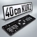 Produktbild: 2 Kennzeichenhalter | 400 x 110 mm | für kurze Kennzeichen | schwarz | 40 x 11