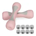Produktbild: Hanteln verstellbar Hantelset für Frauen Damen Fitnessgewichte rosa gummiert
