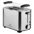 Produktbild: CHEF CUISINE Design-Edelstahltoaster 850W, 2 Scheiben, 5 Bräunungsstufen, Auftau- & Aufwärmfunktion, wärmeisolierendes Edelstahlgehäuse, Brötchenaufsatz, Staubschutzabdeckung & Krümelschublade