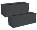 Produktbild: ONDIS24 Blumenkasten Graphit (2 St), 79.5 x 29.5 x 29.5 (H) cm, Pflanzvolumen ca. 57 Liter