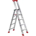 Produktbild: Euroline Premium 32577 Stufenstehleiter mit Sicherheitsbrücke 4 Stufen