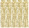 Produktbild: 5x Lametta gewellt - Lametta Girlande in goldfarben - Weihnachtsschmuck