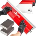 Produktbild: DELPHI Flächenspachtel 80cm/800mm Austauschbare Edelstahlklinge 0,3 Mm Spachtel Werkzeug Für Große Arbeitsbereich Set mit 2x Schleifschwamm