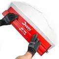 Produktbild: Delphi (40/60/80/100 cm) 0,3 MM Edelstahlklinge Flächenspachtel 80 cm mit ergonomischem Griff zum Glätten von Wänden und Decken sowie Spachtelmasse, Gips, Farbe, Kleber + GRATIS 2 Schleifschwämme