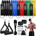 Produktbild: Fokky Fitnessbänder Resistance Bands Set, 5 Widerstandsbänder Expander Tube