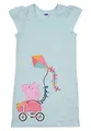 Produktbild: United Labels Peppa Wutz Kleid für Mädchen - Happy - Kleidchen mit kurzen Ärmeln Türkis (as3, Numeric, Numeric_98, Numeric_104, Regular)