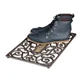 Produktbild: Relaxdays Fußabtreter Gusseisen rechteckig HBT ca. 2 x 52 x 32,5 cm Fußabstreifer im Jugendstil Schuhabstreifer passend zum Landhausstil aus pulverbeschichtetem Metall mit Anti-Rutsch-Füßen, bronze