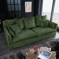 Produktbild: 3-Sitzer Sofa HEAVEN - 200cm - dunkelgrün - Samt Pappel - Hussensofa Couch