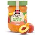 Produktbild: Extra Weniger Zucker Pfirsich, zuckerreduzierter Fruchtaufstrich, 300g
