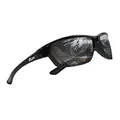 Produktbild: ICECUBE AVENTO Polarisierte Sport-Sonnenbrille UV400 Schutz mit Anti-Rutsch-Funktion und leichtem Rahmen - für Männer und Frauen beim Fahren, Laufen (Black/Grey Mirror)