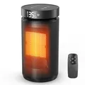 Produktbild: Heizlüfter Energiesparend, 1500W Elektrischer PTC Keramik Heizlüfter Leise,70°Oszillierend,12H Timer,Überhitzung&Tip Over Schutz Tragbare Heizstrahler mit Thermostat&Fernbedienung für Bad/Schlafzimmer
