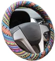Produktbild: Mayco Bell 2016 Ethnischer Stil Grob Flachs Tuch Auto Lenkradhüllen Fahrzeug Lenkradabdeckung Anti-Rutsch Und Schweiß Absorption Auto Wrap Abdeckung (D)