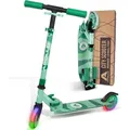 Produktbild: Apollo Scooter LED - Moonracer City Scooter mit Federung, Roller klappbarer Tretroller City Roller - grün - Grün