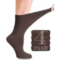 Produktbild: Fiera Besa Diabetikersocken Bambus-Socken mit Lycra für Damen, Ohne Naht, für Alltag braun 35-38