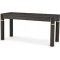 Produktbild: Casa Padrino Luxus Schreibtisch mit 2 Schubladen Mokka / Messing 160 x 60 x H. 76 cm - Bürotisch - Computertisch - Büro Möbel - Luxus Möbel - L... - Braun/Gold