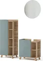 Produktbild: Vicco Badmöbel-Set Karen, 3 Teile, Sonoma/Blau-Grau