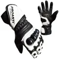 Produktbild: PROANTI Motorradhandschuhe PROANTI Motorradhandschuhe Race Leder Motorrad Herren Handschuhe weiß XL