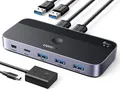 Produktbild: UGREEN USB Switch 2PC 2 In 4 Out 5Gbps USB 3.0 Switch USB Umschalter 2 PC | 5Gbps 3A1C USB Ports, Plug&Play, Alugehäuse, mit Fernbedienung und 2xUSB-Kabeln, kompatibel mit Windows/macOS/Linux