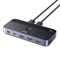 Produktbild: Ugreen CM662 USB 3.0 Switch 2-in-4 mit 2 USB-A Kabel Schwarz