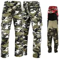 Produktbild: German Wear Motorradhose Herrren - Motorradjeans mit 2 CE-Protektoren - Bikerjeans Futter aus Aramid-Kevlar-Stoff verstärkt - Cargohose rutsch- & brandfeste Jeanshose mit 6 Taschen Camo - 38W / 34L