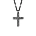 Produktbild: s.Oliver Kette mit Kreuzanhänger für Herren, Edelstahl, Anthrazit, IP Schwarz