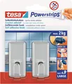 Produktbild: tesa Powerstrips Haken LARGE Classic chrom 2 Haken und 4 Strips