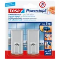 Produktbild: tesa Powerstrips Selbstklebehaken Large Classic chrom Haken 2 Stück