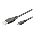 Produktbild: Wentronic Goobay USB 2.0 Hi-Speed Kabel, Schwarz, 0.6 m - geeignet für Geräte mit Micro-USB Anschluss (93922)