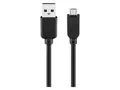 Produktbild: GOOBAY USB 2.0 Hi-Speed Anschlusskabel A/microB 93922 0,6m schwarz