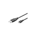 Produktbild: USB 2.0 A Stecker auf micro USB B Stecker, schwarz Länge: 0,6m
