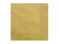 Produktbild: Dreilagige goldene Servietten 33x33cm 20Stk