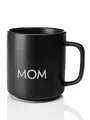 Produktbild: Giftandprint Tasse Schwarz Mom mit Henkel, Geschenke für Mama Muttertag Beste Mama Geschenk Tasse mit Spruch Kaffeebecher mit Henkel, minimalistische Kaffeebecher, Keramik,250 ml