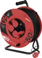 Produktbild: EMOS IP44 Profi-Kabeltrommel, 50m Kabel mit 4 Schuko Steckdosen, 1,5 mm2 Gummi, für Außenbereich, P08250