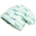 Produktbild: Playshoes Schlupfmütze Fleece-Beanie Pferde blau 51 cm