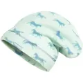 Produktbild: Playshoes Schlupfmütze Fleece-Beanie Pferde grün 51cm