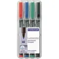 Produktbild: Lumocolor permanent compact dry safe 318-9WP4HZ Permanentmarker Schwarz wasserfest: Ja - Staedtler