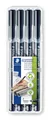 Produktbild: STAEDTLER Fineliner STAEDTLER Universalstift Lumocolor® permanent F, 4er Set schwarz